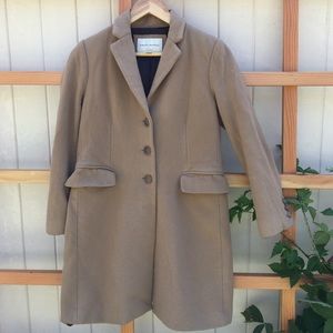 Camel wool car coat